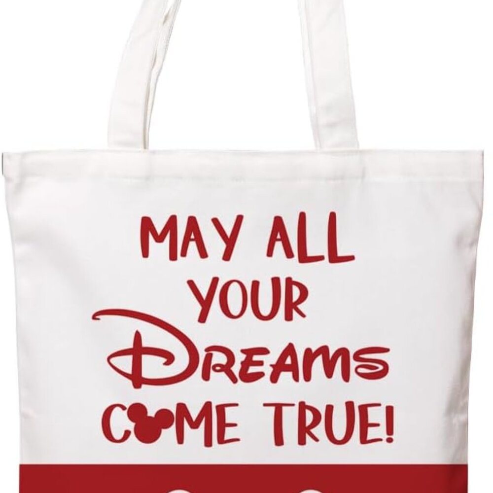 Disney Reusable Canvas Tote Bag, May All Your Dreams Come True! - Picture 3 of 3